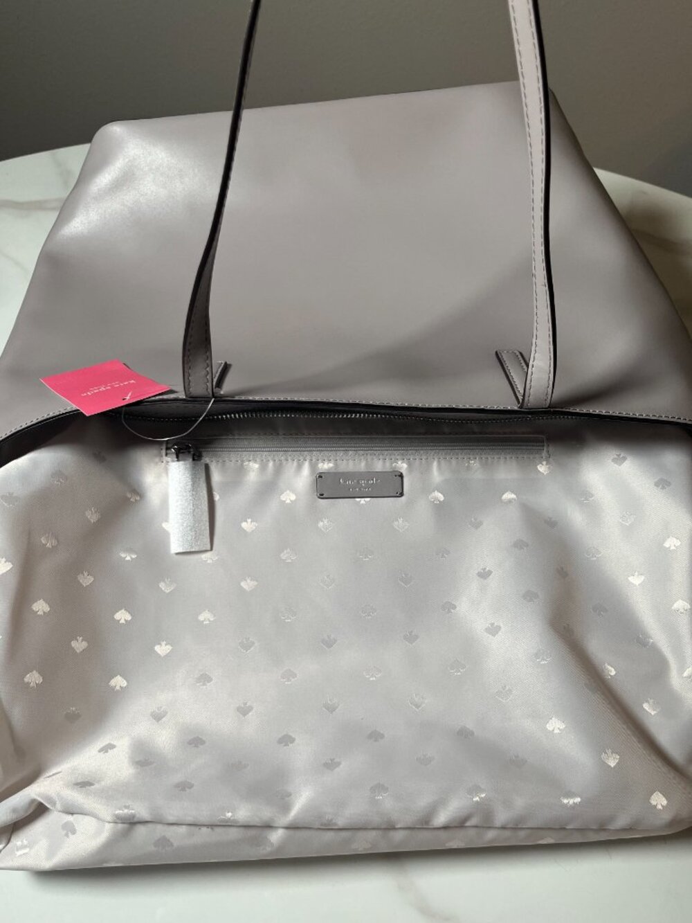 Kate Spade Janie Medium Tote Soft Taupe Smooth Leather WKRU6263 $329 NWT - Picture 12 of 15